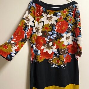 Floral boatneck tunic